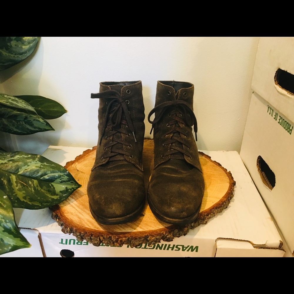 Thursday Dark Olive Suede Lace Boot